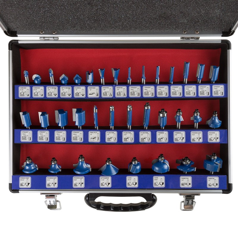 Router Bit Set- 35 Piece Kit with ¼” Shank and