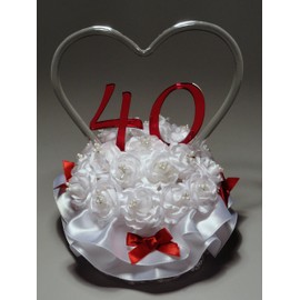 40th Wedding Anniversary Cake Topper "Remembering The Years" (865-40)