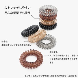 LUYING Hair Rubber Spring Rubber Spiral Hair Rubber 4 Colors 8-Piece Set Hair Tie Rubber Hair Rubber Non-Trace-free, Stylish, Non-Tracing Hair Rubber, Popular Spiral Hair Rubber with Gentle