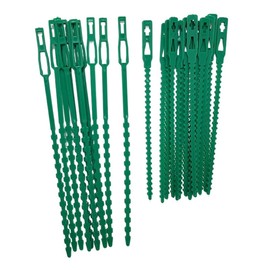 SGERUFZ Pack of 200 Plant Ties Green Universal Ties for Flowers Shrubs and Trees All-Purpose Tie for Stabilising and Tying 17.5 cm / 13.5 cm