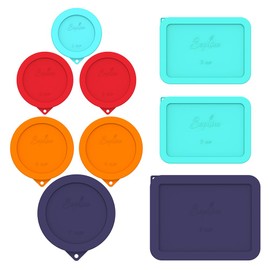 Sophico Silicone Storage Cover Lids Replacement for Anchor Hocking and Pyrex Glass Bowls (Container not Included) (MIX-9 PACK)
