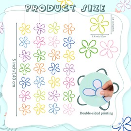 Janlaugh 8 Pcs Sponge Party Decorations Cartoon Flowers Bubbles Garland Banner Under The Sea Hanging Garland Ocean Ceiling Streamer Cutouts for Baby Shower Birthday Photo Props Summer Decor Supplies