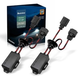 Bestview H4 9003 LED Light Canbus Decoder Anti Flicker Harness, Resistor Decoders Error Free, LED Warning Canceller Resistor Adapter, Pack of 2