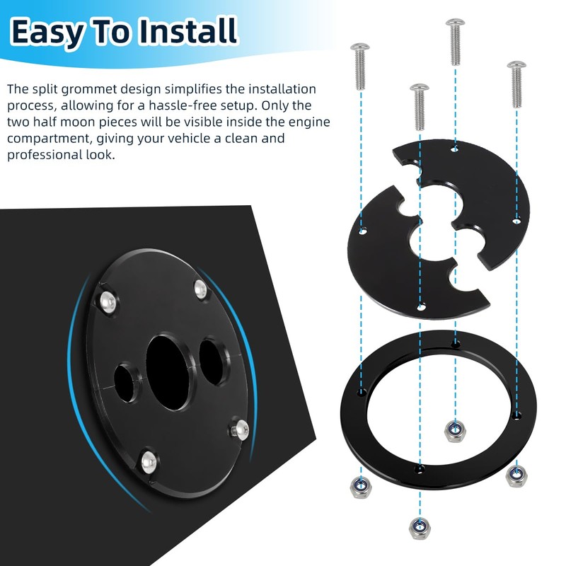 for Holley Terminator X Fire Wall Pass Through Harness Split