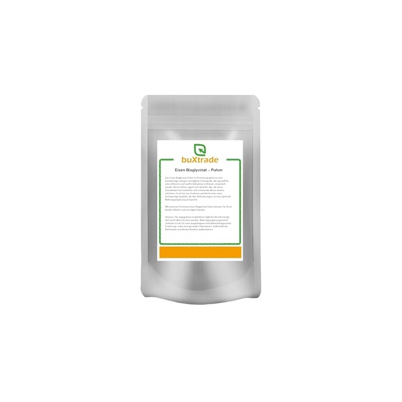 500 g | Eisen Bisglycinat Pulver | Nahrungsergänzungsmittel | Pulver