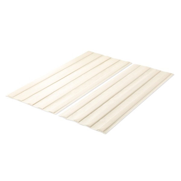 Mellow Fabric Covered Wood Slats, Bunkie Board Mattress Support, Box Spring or Bed Slat Replacement, Full, Beige
