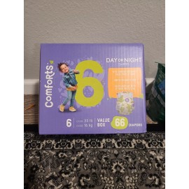 Kroger Comforts Day or night Disposable Diapers Size 6 value box 66 diapers