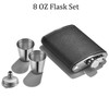 Yenghome Hip Flask Set, 8 OZ Premium Stainless Steel Leather