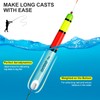 QualyQualy Fishing Floats, Weighted Catfish Pole Floats, High Visibility Wood