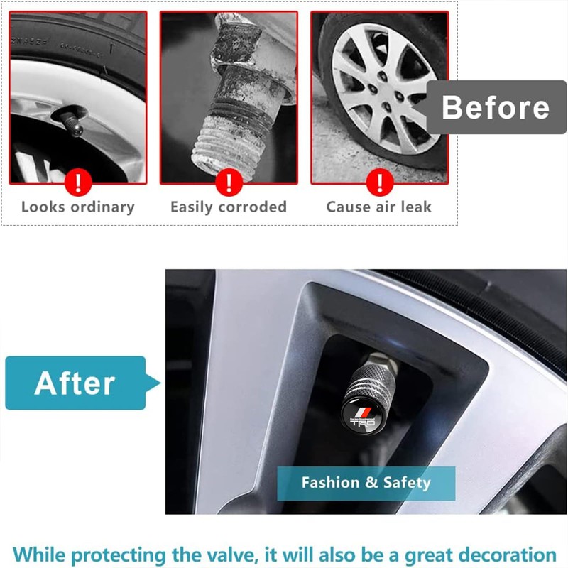 Tire Valve Stem Cap Cover for Toyota TRD Sequoia Tundra