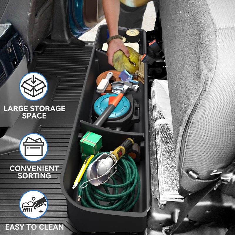OEDRO Under Seat Storage Box for Ford F150 (2015-2026) SuperCrew/Crew