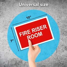 Fire Riser Room Sticker - 7x10 Vinyl Fire Extinguisher Inside Sticker - Waterproof Fire Sprinkler Riser Room Sign - Fire Extinguisher Wall Signs