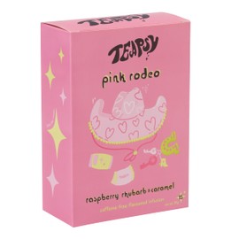 Teapsy Tea - Pink Rodeo - Caramel, Rhubarb & Raspberry - Flavoured Tea Herbal Infusion Caffeine Free 15 Teabags