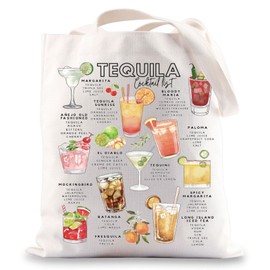 BWWKTOP Funny Tequila Tote Bag Tequila Lover Gifts Tequila Shoulder Bag Tequila Drinker Gifts, Tequila, Large