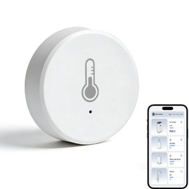 Zigbee Temperature and Humidity Sensor, Mini Temperature Sensor ZigBee Hub Required, Smart Thermometer Hygrometer with Comfort Alarm, Zigbee Temperature Sensor Compatible with Alexa/Google Home/HA/IFTTT