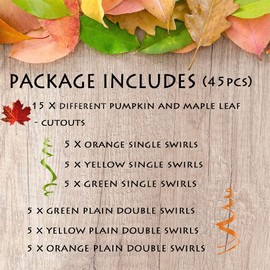 Thanksgiving Swirls for Hanging Fall Decororations - 30 Pcs Pumpkin Maple Leaves Foil Hanging Autumn Decorations for Home Office School Thanksgiving Autumn Harvest Ceiling Streamers Party by Yoridis