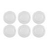 Mian White Plastic Lids fits Luminarc Working Glass 6 Pack