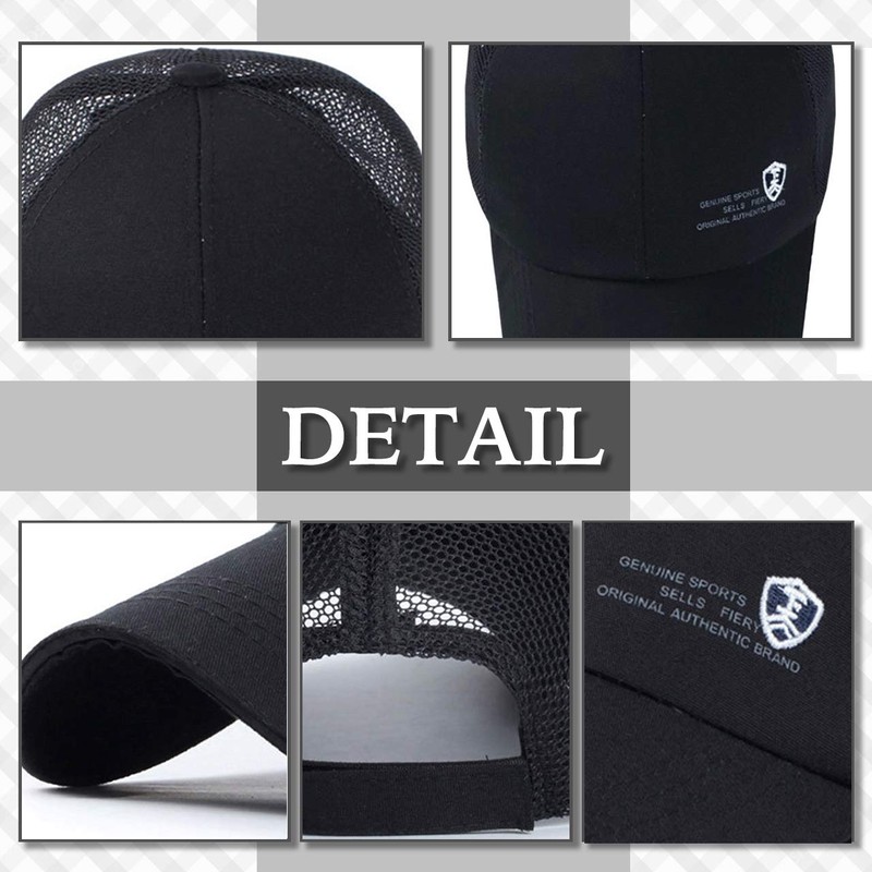 Chrome Crane Men's Cap, Stylish Logo Mesh Sports Casual Hat