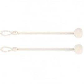 Bungee Tie Down Conversion of Exterior Sun Shades Roller up Blinds,Indoor/Outdoor ，Bungee tie is a Necessary Accessory to Secure Curtains(Beige, 6 in 2pcs)