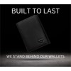 Stealth Mode Trifold RFID Blocking Leather Wallet for Men (Black)