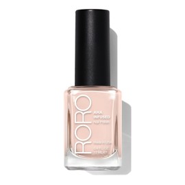 roro AHA Infused 21+ Free Nail Polish - Chip-Resistant High-Impact Nail Color Lacquer Made in the USA, Vegan/Cruelty-Free, Gluten-Free, Sheer Tights, Milky Light Pink, .4Fl Oz/12mL