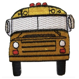 ETDesign #E03875 School Bus Embroidery Iron On Applique Patch - 1 7/8" by 1 7/8"