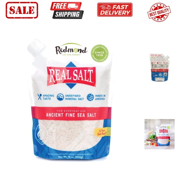 Unbranded Real Salt - Ancient Fine Sea Salt, Unrefined Mineral