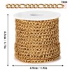 33FT 18K Gold PVD Plated Stainless Steel Figaro Chain Roll,
