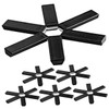 GRIRIW Folding Pot Holder Set 6pcs Kitchen Hot Pads Tea