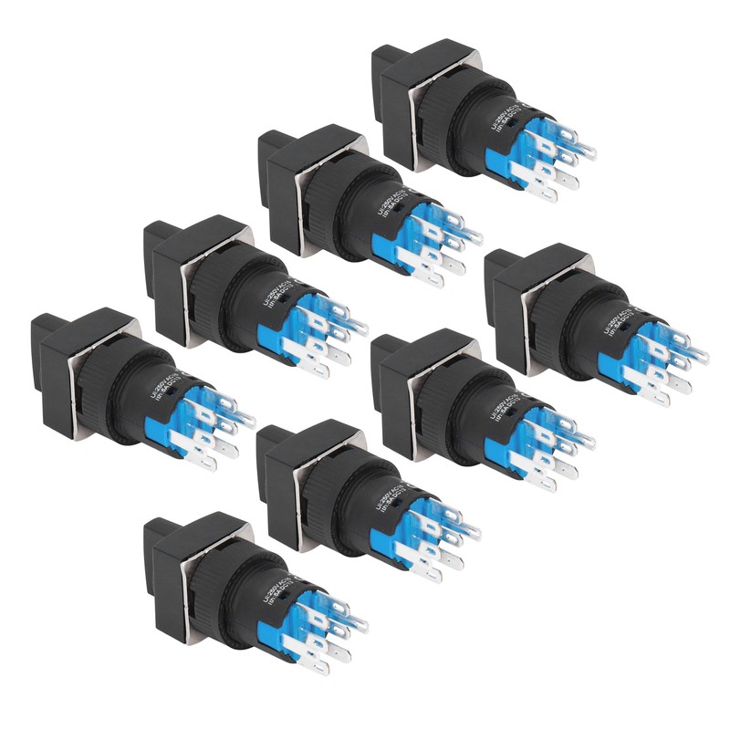 25Pcs Knob Selector Switch Self Locking 3 Speed with Light