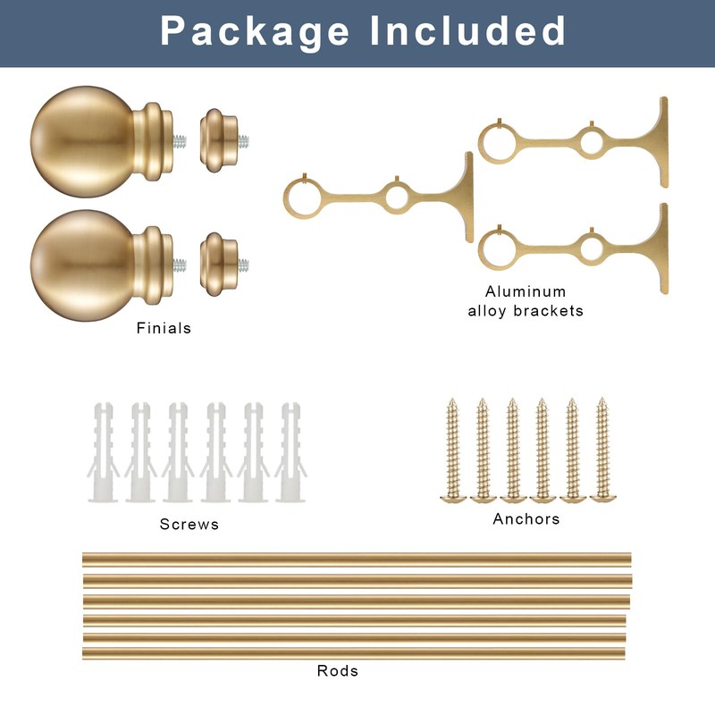 Double Curtain Rod for Windows 48 to 84 inch