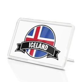 1 x Iceland Square Magnet - Icelandic Country Flag Travel Holiday Fridge Magnetic Souvenir Travel Holiday Family Friend Women Men #83177