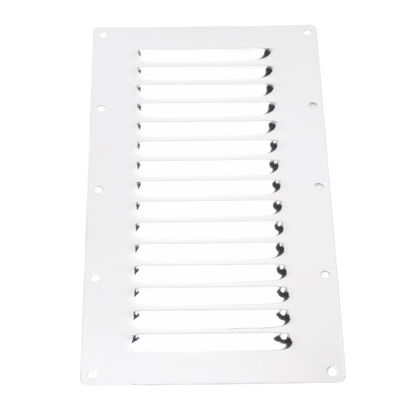 Asixxsix 9 X 5inch Rectangular Louvered Air Vent, Stainless Steel