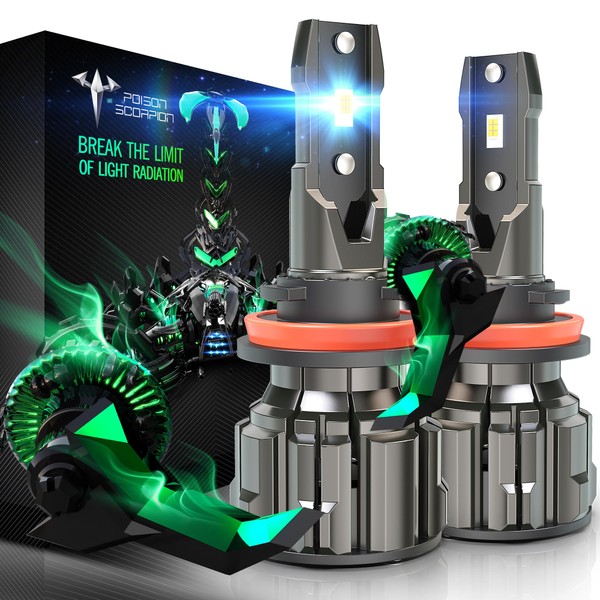 POISON SCORPION H11 Bulbs H8 H9 Fog Lights With Fan