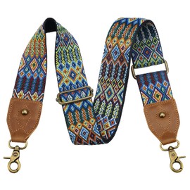 Nefelibata Unisex's Qymg-fmpbd87 Travel Accessory-Luggage Strap, Bohemian Embroidery, L