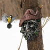 Abia Jaeia Tree Face Sculpture, Funny Red Cap Old Man