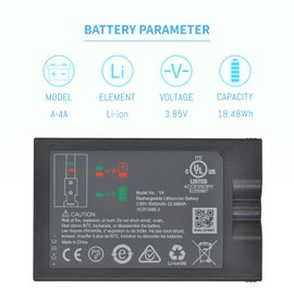 2 Pack Rechargeable V4 Battery 3.65V for Ring-Doorbell Camera 1/2/3/4 /USB Charging Station,Stick Up Cam Battery (2nd & 3rd Gen),4 Camera,Stick Up Camera,Spotlight Camera,Spotlight Camera Solar