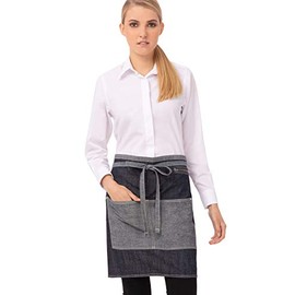Chef Works Unisex Manhattan Waist Tie Apron,Indigo Blue,One Size