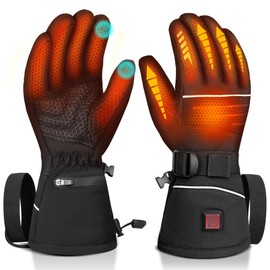 Ebullient Assimilate Heated Gloves for Men Women Rechargeable Waterproof Electric Motorcycle Gloves for SKI Snowboard Camping Hiking