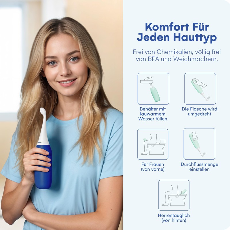 HappyPo Easy Bidet 300ml dark blue 1.00