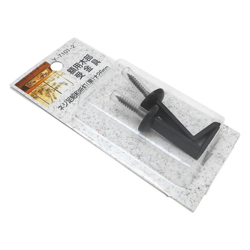 Yamaguchiyasu Manufacturing Wood Receptor Screw Foot Showa Folding Nail (Black)