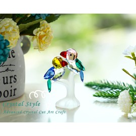 H&D HYALINE & DORA Crystal Birds Figurines Collectibles Art Glass Animal Figurine Craft Ornament Home Table Decoration,Gift Boxed