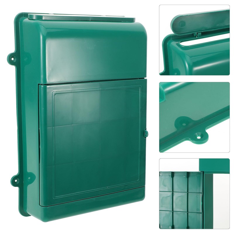 VANZACK Wall Mounted Letterbox Suggestion Box Plastic Mailbox Lockable Letterbox