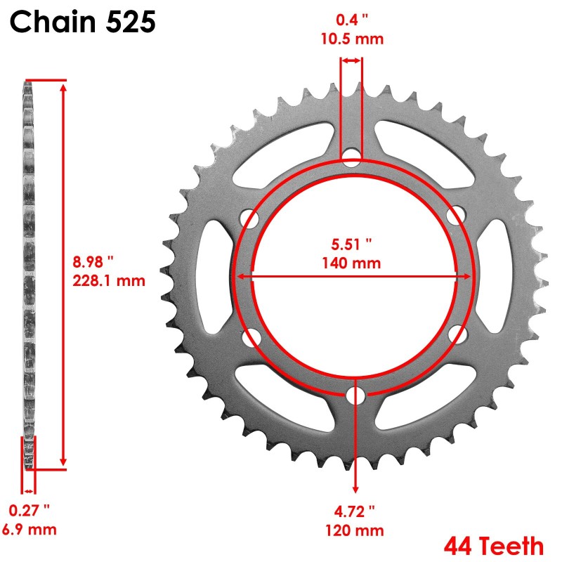 Suzuki Gold O-Ring Drive Chain & Sprockets Kit for Suzuki
