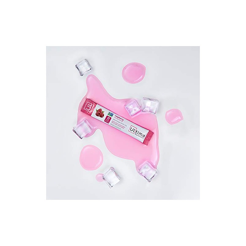 Ultima Replenisher Electrolyte Hydration Powder, Raspberry, 20 Count Stickpacks -