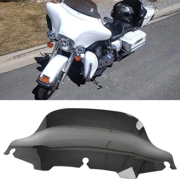 Dreamizer BLK 8" Wave Windshield Windscreen For Harley Touring Electra