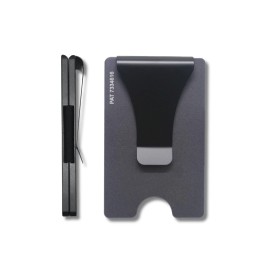 Storus Smart Wallet Money Clip RFID Blocking Slim Metal Wallet Premium Gunmetal