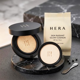 Hera Black Cushion 21N1 Vanilla Original Refill Set 15g Hera Glow Additional Configuration Select 1 / 헤라 블랙쿠션 21N1 바닐라 본품 리필 세트 15g 헤라 글로우 추가 구성 선택1