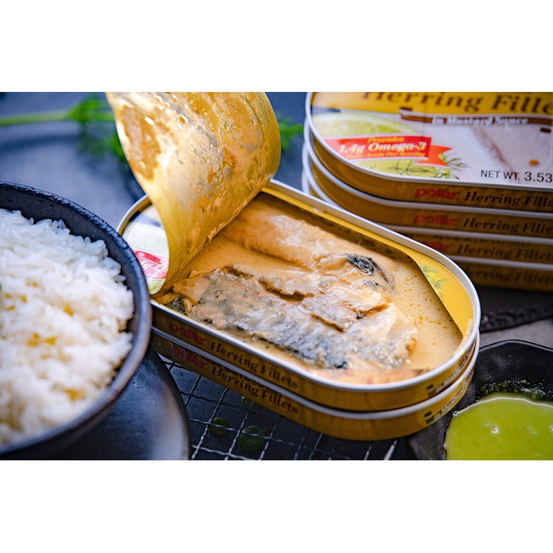 MW Polar Herring, Mustard Sauce, 3.53-Ounce (Pack of 18)