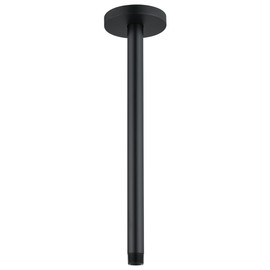 RANDOM Shower Arm with Flange,12 Inches Ceiling Mount Shower Head Extension Arm Straight Arm Ceiling-Mounted For Fixed Shower Head,Matte Black.RD91038-12MB